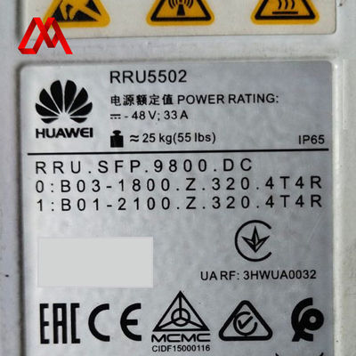 HUAWEI RRU1800/2100 RRU5502 02312BSJ 4G 및 5G 네트워크를 위한 듀얼 밴드 원격 라디오 단위
